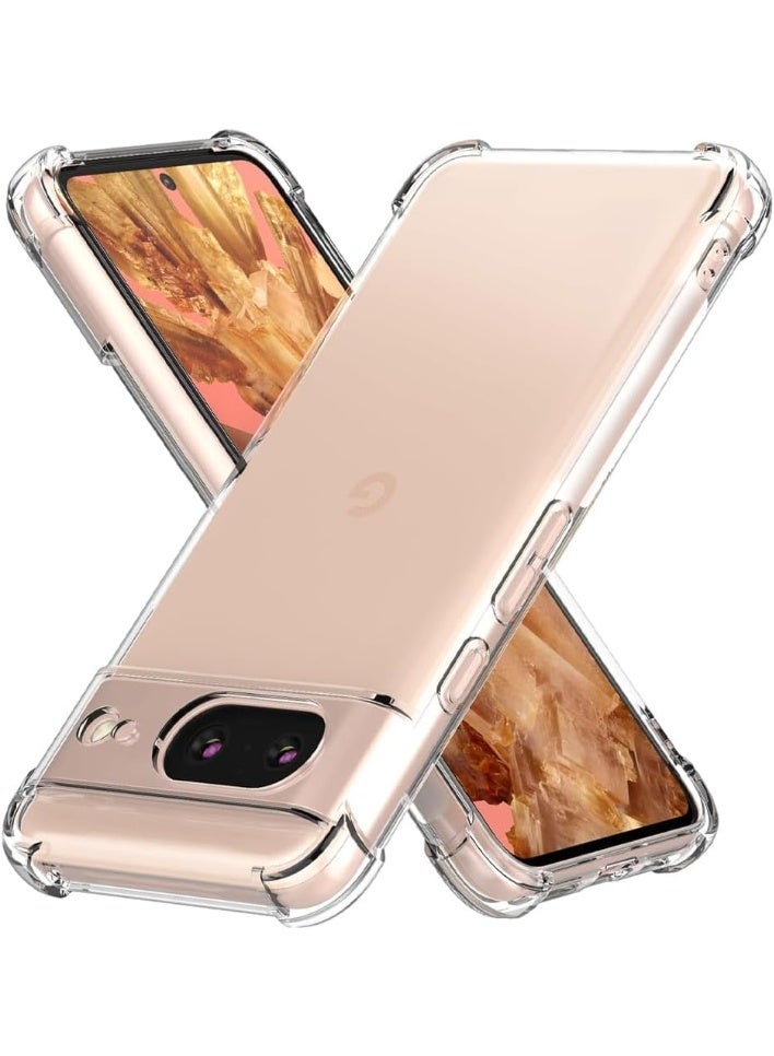 Google Pixel 8 Case Slim Shock Absorption TPU Soft Edge Bumper with Reinforced Corners Transparent Protective Cover  Google Pixel 8 - Image 2