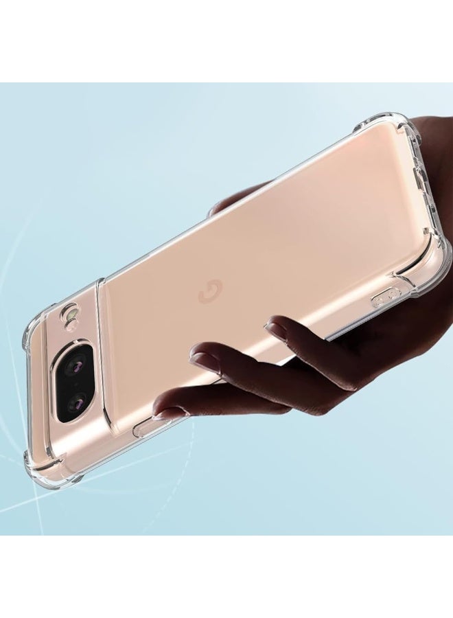 Google Pixel 8 Case Slim Shock Absorption TPU Soft Edge Bumper with Reinforced Corners Transparent Protective Cover  Google Pixel 8 - Image 3