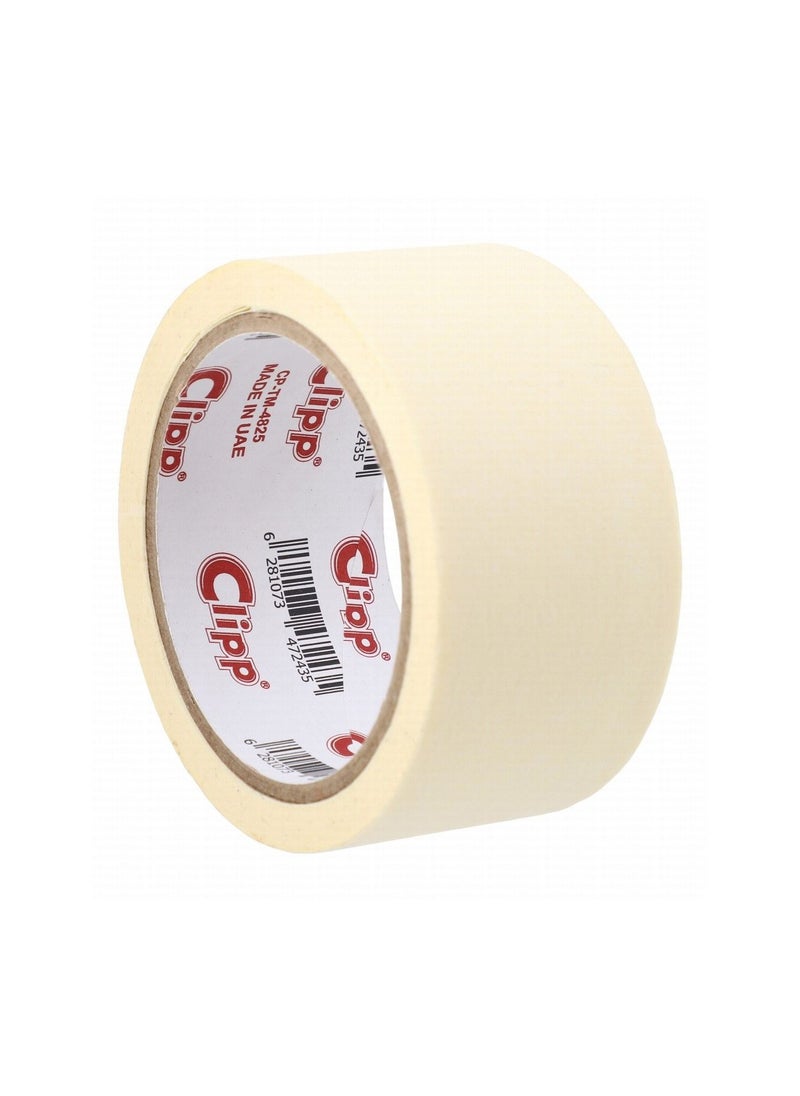 CLIPP 1-Piece Masking Tape With 2 Inch Width 25 Yards Length Strong Adhesive Tape for Painting, Decorating, DIY Home, Office, School Stationery, Arts, DIY Crafts  - Image 1