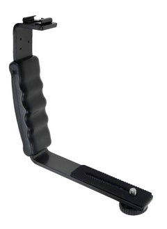 SYOSI Camera L Bracket Mount,  Video Grip L-Bracket with Cold Shoe Mount 1/4'' Tripod Screw Heavy Duty Padded Hand Grip for DSLR Camera Camcorder  - Image 5
