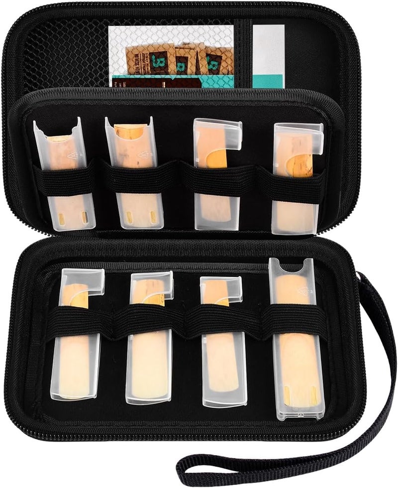 GWCASE 12 pcs Reeds Case Compatible with Vandoren/for D'Addario Woodwinds/for Sovvid/for Glory Saxophone Clarinet Reeds. EVA Storage Holder for Humidity Pack (Box Only)-Black Inner - Image 1