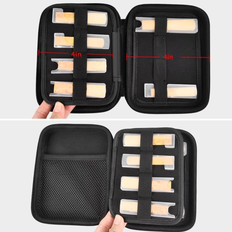 GWCASE 12 pcs Reeds Case Compatible with Vandoren/for D'Addario Woodwinds/for Sovvid/for Glory Saxophone Clarinet Reeds. EVA Storage Holder for Humidity Pack (Box Only)-Black Inner - Image 4