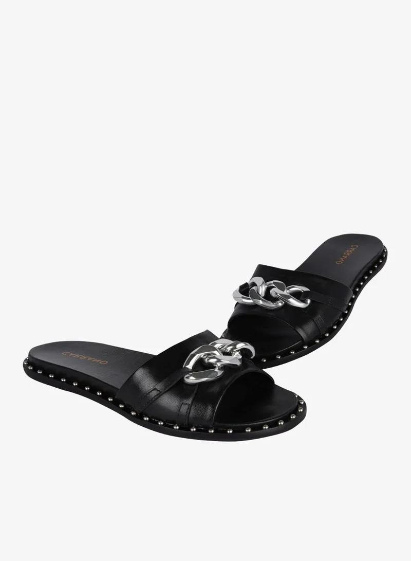 CARRANO Carrano Ladies Flat Chain Belt Slip On Leather 206027 Tr0102