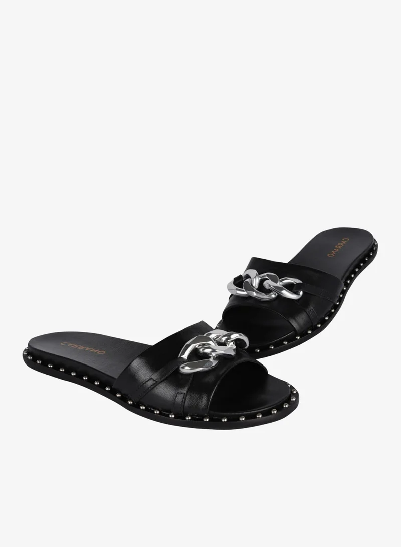 CARRANO Carrano Ladies Flat Chain Belt Slip On Leather 206027 Tr0102