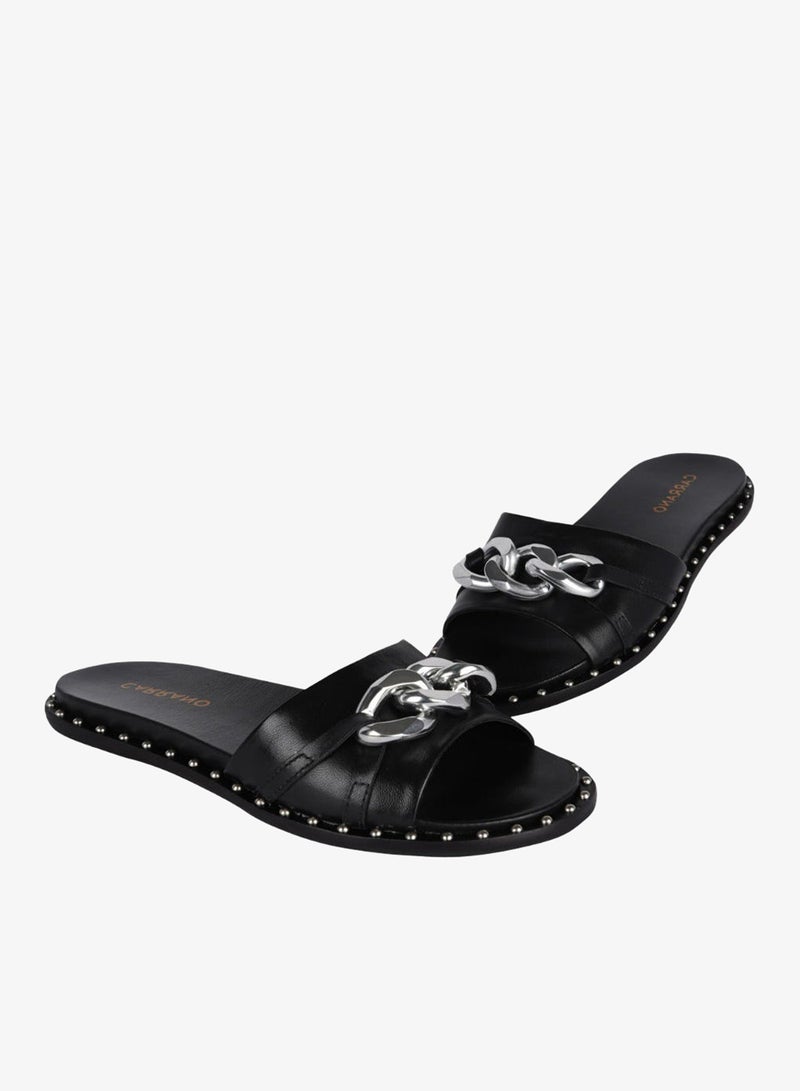 Carrano Ladies Flat Chain Belt Slip On Leather 206027 Tr0102 - Image 1