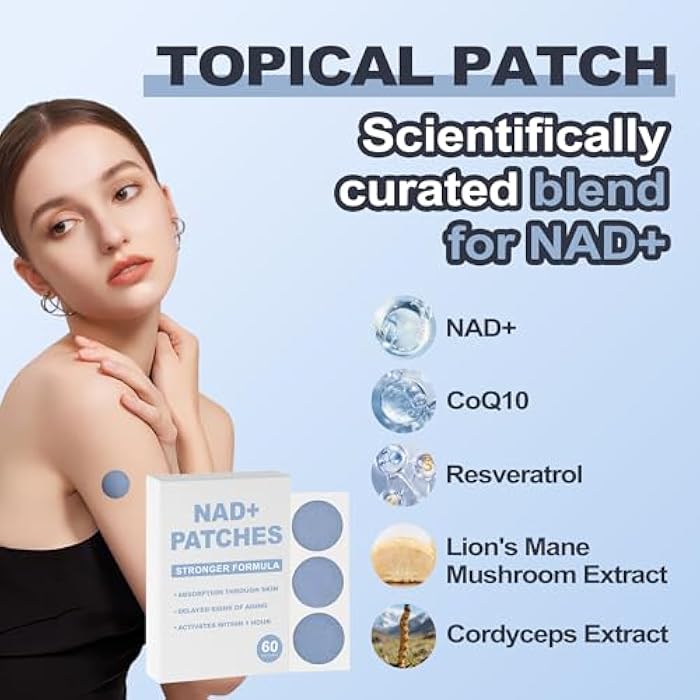 Rulinal NAD Patches for Women | 60 Count | NAD+ Patch for Anti-Aging and Wellness Support | with CoQ10, Nicotinamide, Vitamin C, Biotin | 60 Day Supply (1) - Image 3