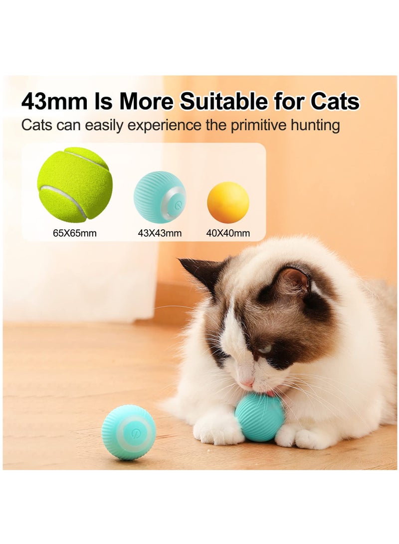 Interactive Ball Toy for Cats, Intelligent Automatic Mobile Ball Puzzle USB Charging Pet Toy with Light, Fun Gift for Kitten（Green） - Image 2