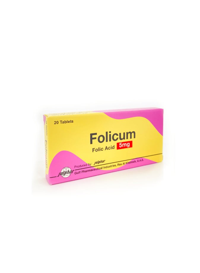Julphar Folicum 5 mg 20 Tab  - Image 4