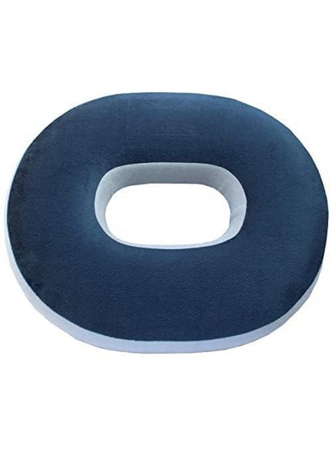 BOS MEDICARE SURGICAL وسادة دائرية طبية من BOS مخصصة لتخفيف آلام العصعص، عرق النسا، أسفل الظهر، البواسير وآلام العمود الفقري - حلقة مريحة من رغوة الذاكرة لمقعد المكتب ومقعد السيارة (أزرق) - Image 1