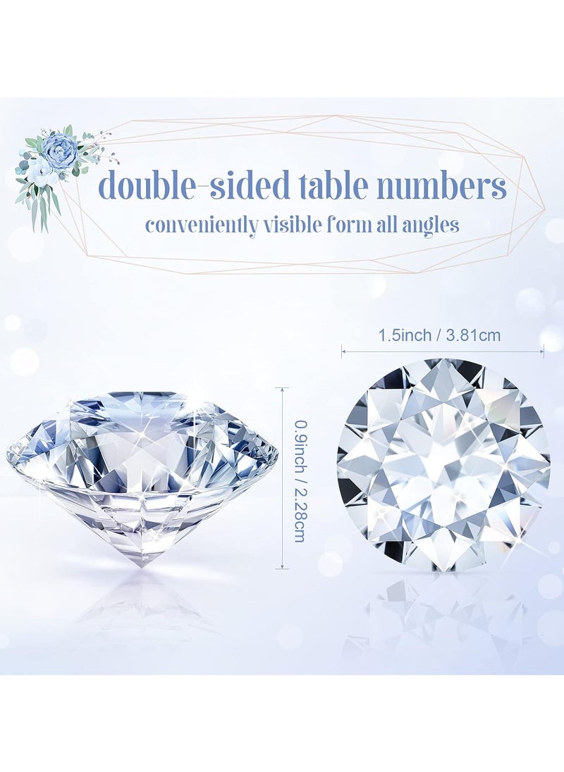 Generic 20 Pack Clear Diamond Place Card Holders Stands, Acrylic Crystal Table Card Stands for Wedding, Party Decoration, Baby Shower, Table Decoration  - Image 2