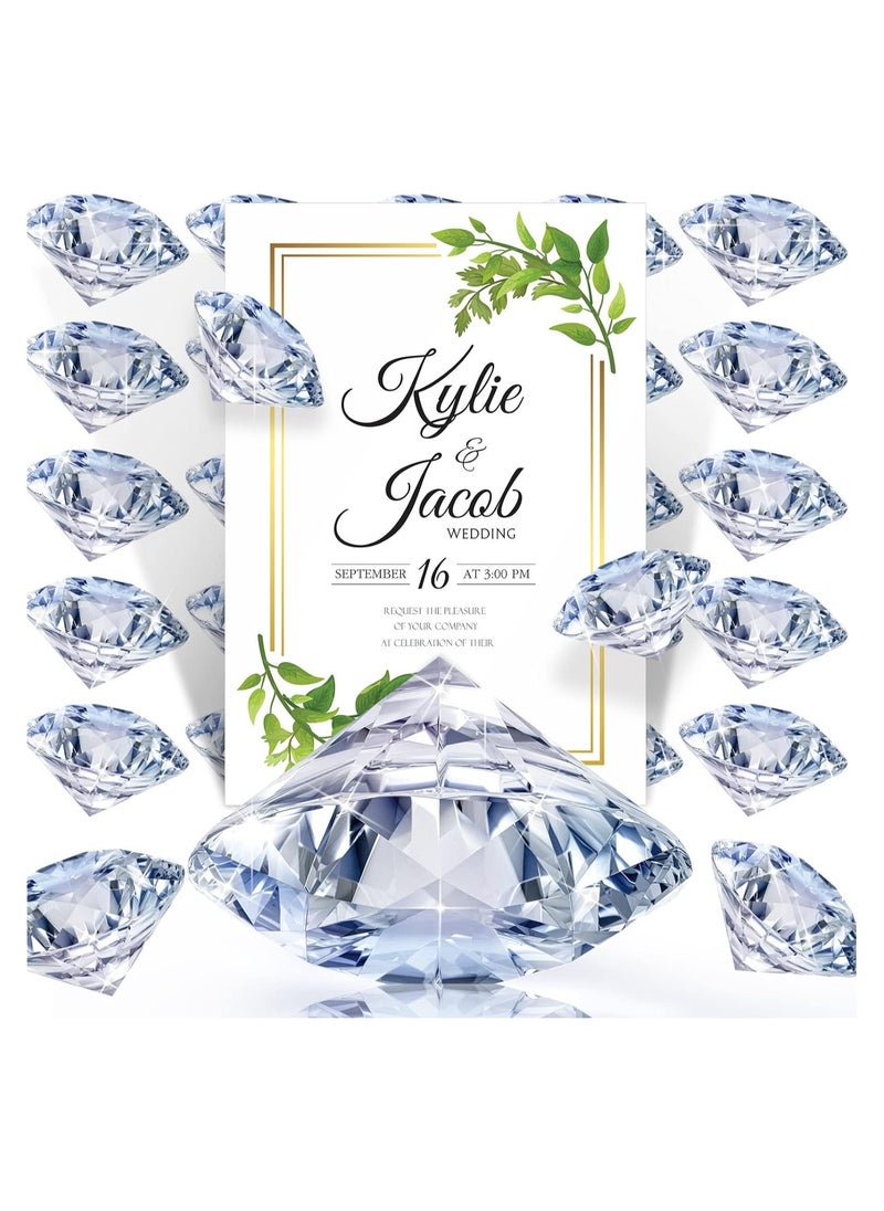 Generic 20 Pack Clear Diamond Place Card Holders Stands, Acrylic Crystal Table Card Stands for Wedding, Party Decoration, Baby Shower, Table Decoration  - Image 1