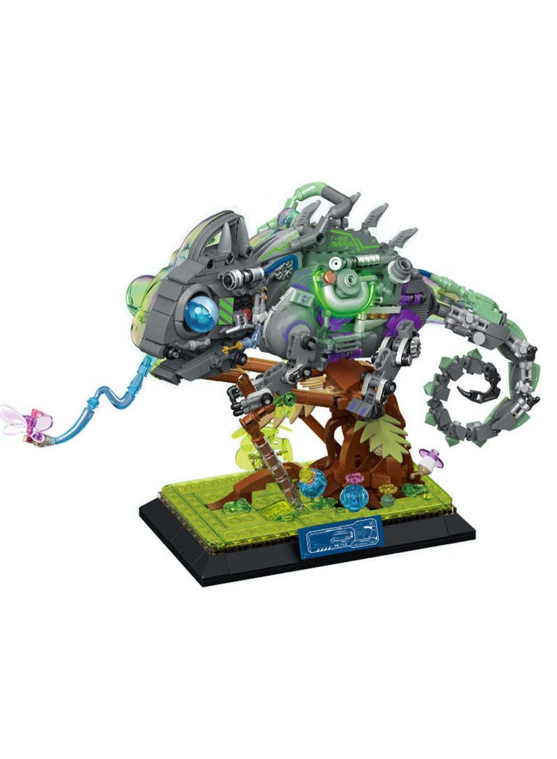 Mechanical Creation Chameleon Neon Body Model Set Building Blocks Creative Diy Collection Building Assembly Toys Children Adult Home Decoration - Image 1