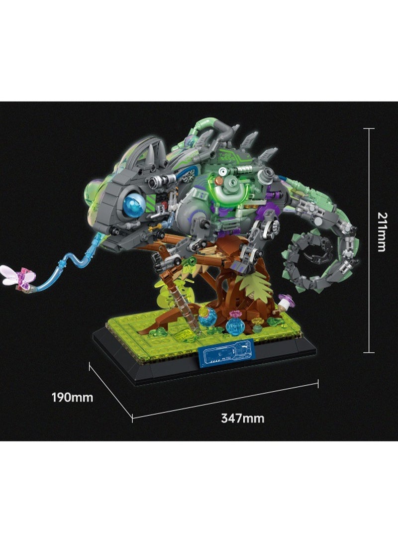 Mechanical Creation Chameleon Neon Body Model Set Building Blocks Creative Diy Collection Building Assembly Toys Children Adult Home Decoration - Image 2
