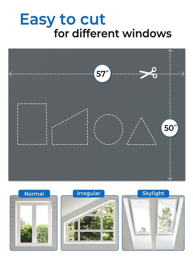 Sumobaby 50"x57" Portable Blackout Curtains for Bedroom,Blackout Window Cover with Hook & Loop Tapes,Blackout Window Shades 100%,Window Curtains Easy to Cut Fit for Baby Room and TV Room (Gray) - Image 5