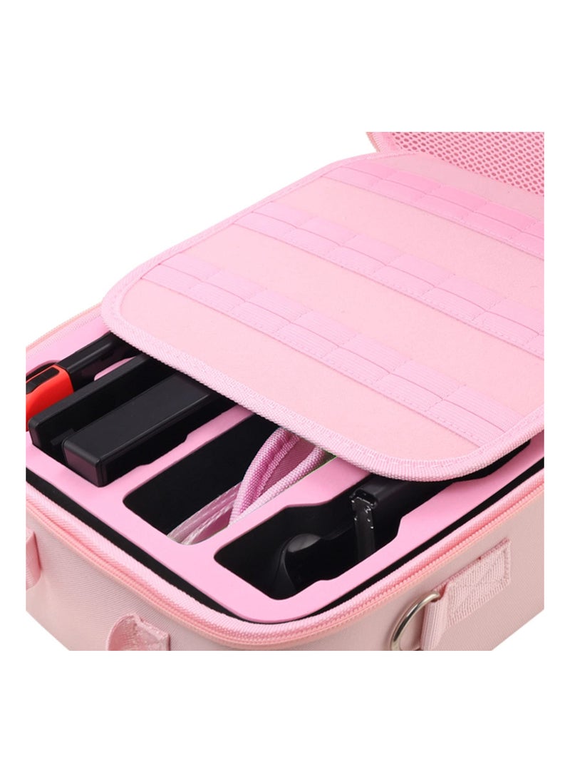KASTWAVE - Portable Hard Shell Case for Nintendo Switch, Pink Cute Cat Deluxe Storage Shoulder Bag for Nintendo Switch for Console Dock Pro for Controller Joy-Con grip for Pokeball Plus & Accessories - Image 1
