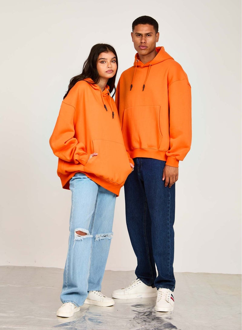 Premoda Unisex Sweat Shirt Loose Fit Orange - Image 2