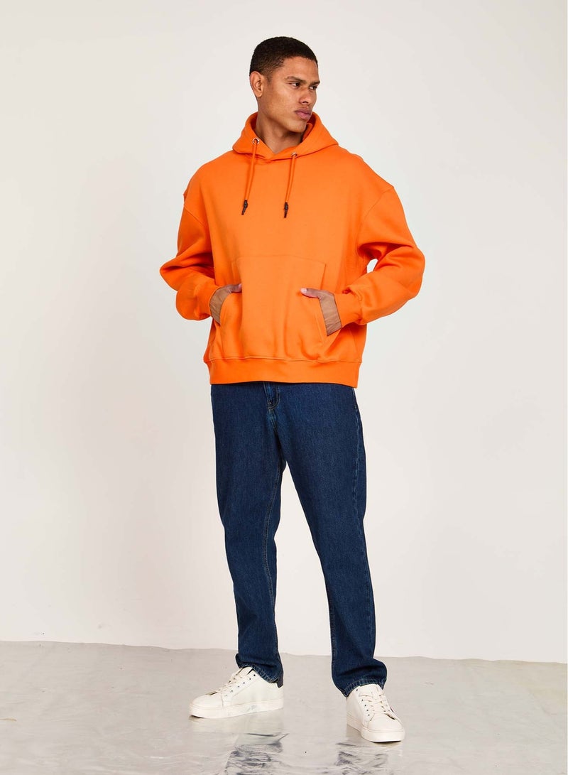 Premoda Unisex Sweat Shirt Loose Fit Orange - Image 3