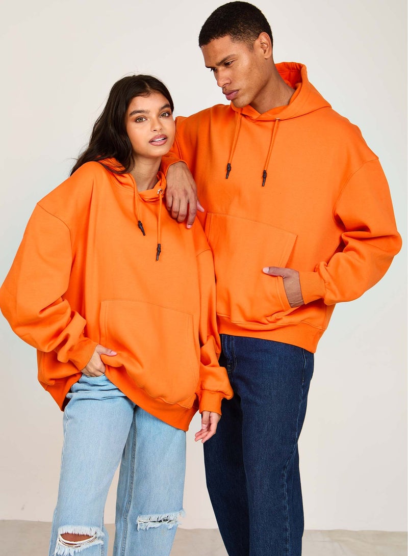 Premoda Unisex Sweat Shirt Loose Fit Orange - Image 5