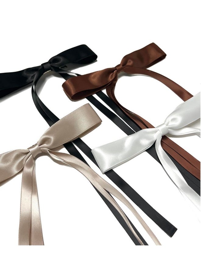 Tobeffect - Hair Bows For Women Bow Hair Clips Cute Hair Ribbons With Long Tails Girls Ribbon Bows For Hair Bowknot Barrettes Tassel Hair Bow Clips 6Pcs Fashion Hair Accessories For Women - Image 1