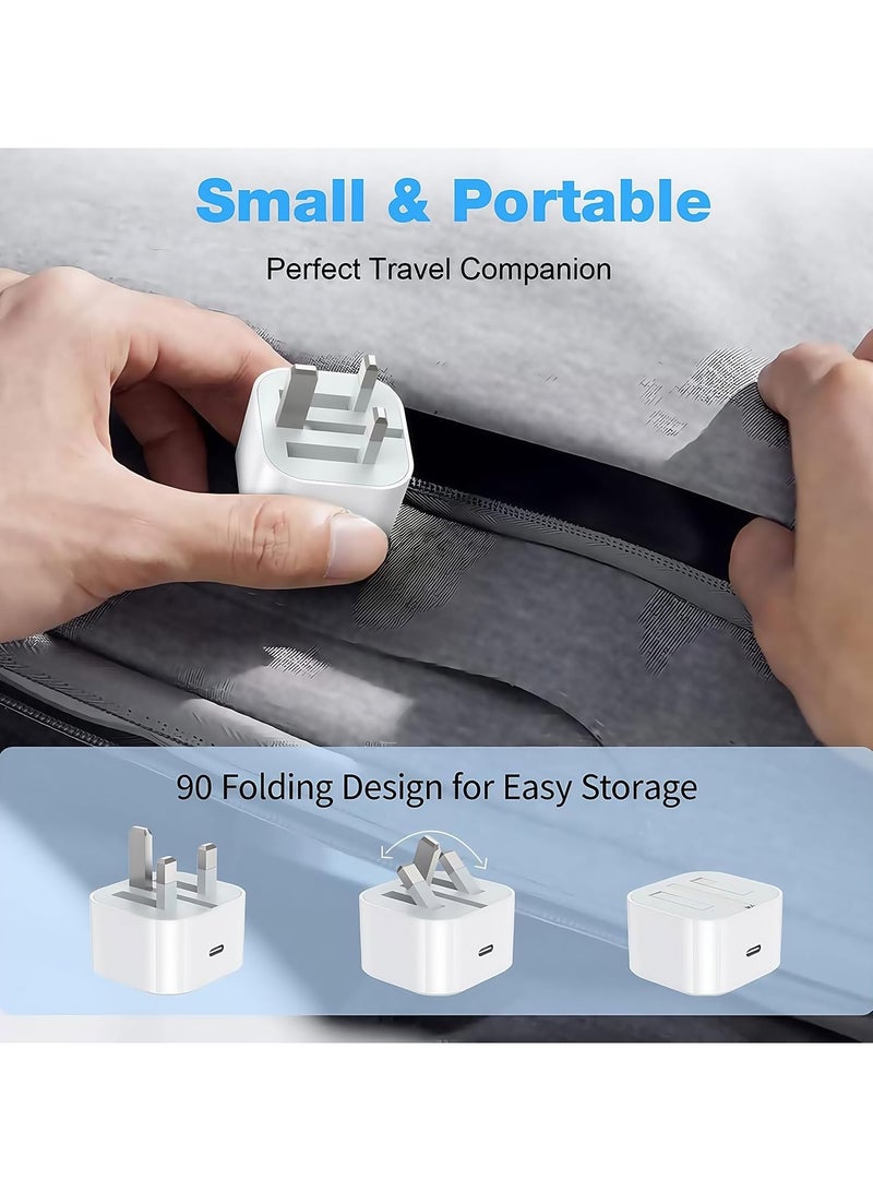 ZAVVY 20W Fast Charger | USB C Wall Plug with 2M Braided Type C to C Charging Cable Compatible with iPhone 16/15 Pro Max, iPad, Samsung & All Type C Devices - Image 4