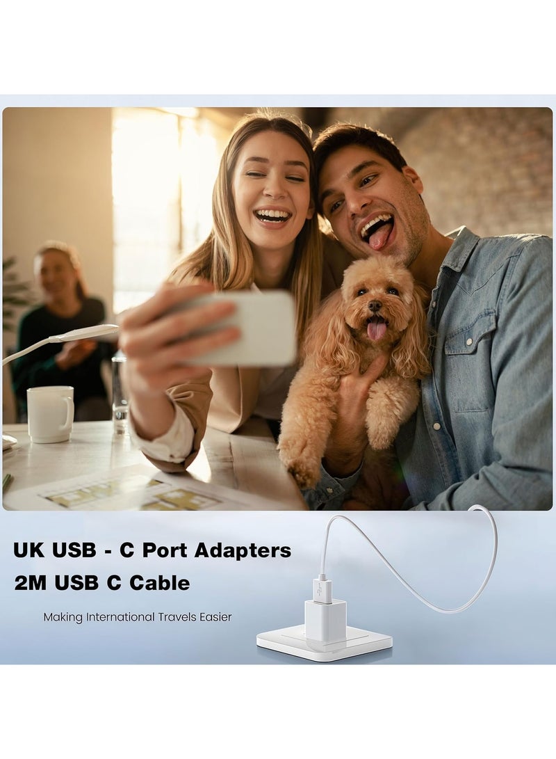 ZAVVY 20W Fast Charger | USB C Wall Plug with 2M Braided Type C to C Charging Cable Compatible with iPhone 16/15 Pro Max, iPad, Samsung & All Type C Devices - Image 3