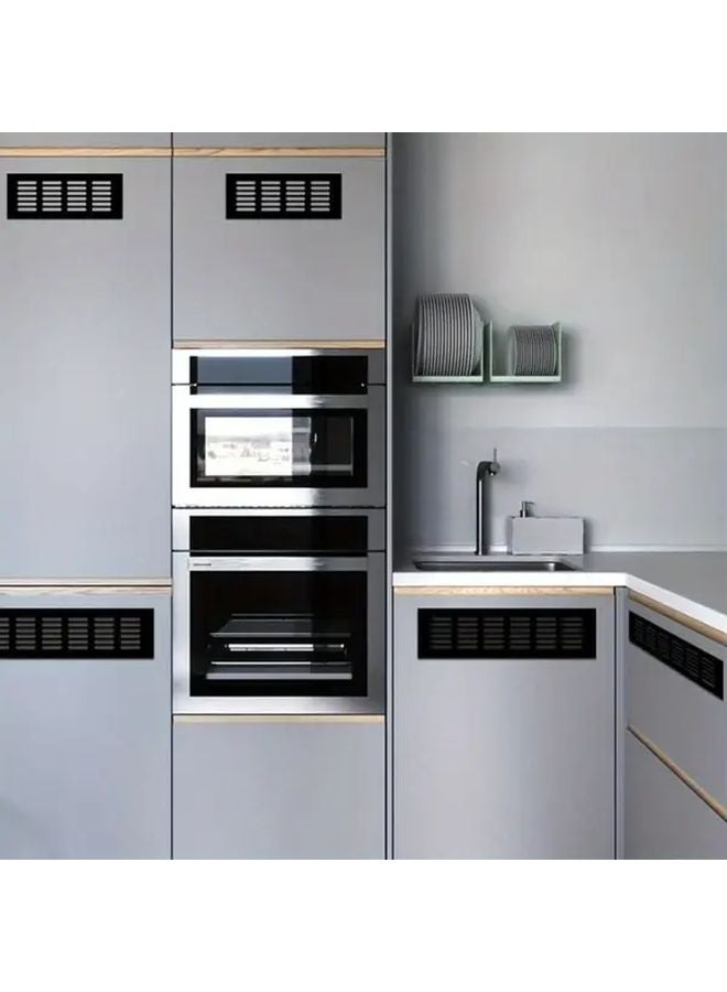 2pcs 3 In 1 Interlocking Aluminum Airflow Grille System EMI Shielded Heat Resistant Vent Covers Black - Image 5