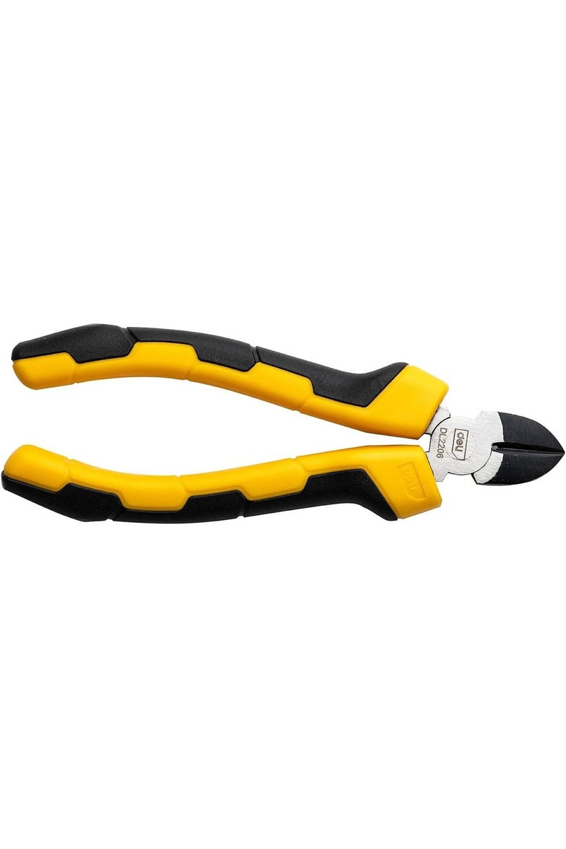 Deli 6 Inch Diagonal Cutting Pliers, Black/Yellow - Image 2