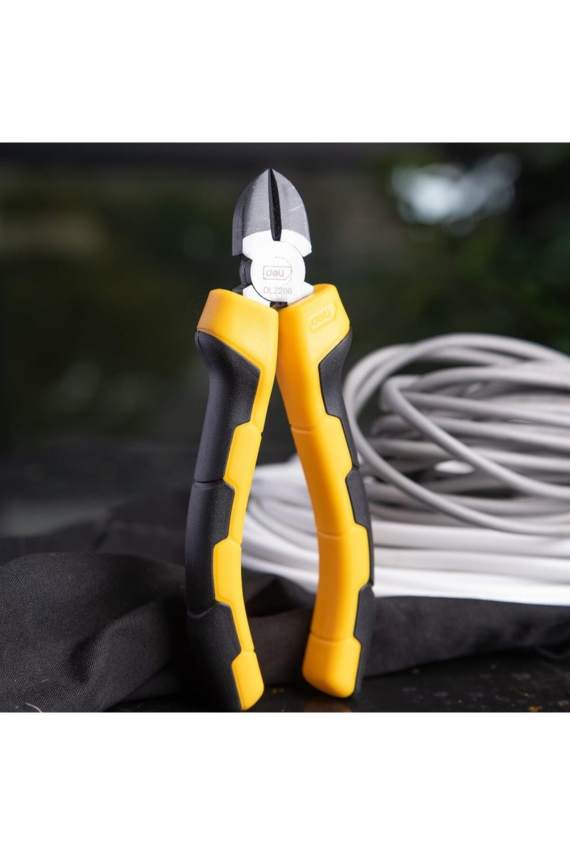 Deli 6 Inch Diagonal Cutting Pliers, Black/Yellow - Image 5