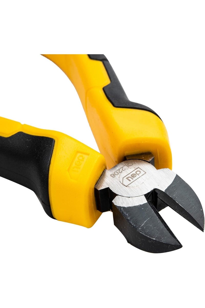 Deli 6 Inch Diagonal Cutting Pliers, Black/Yellow - Image 4