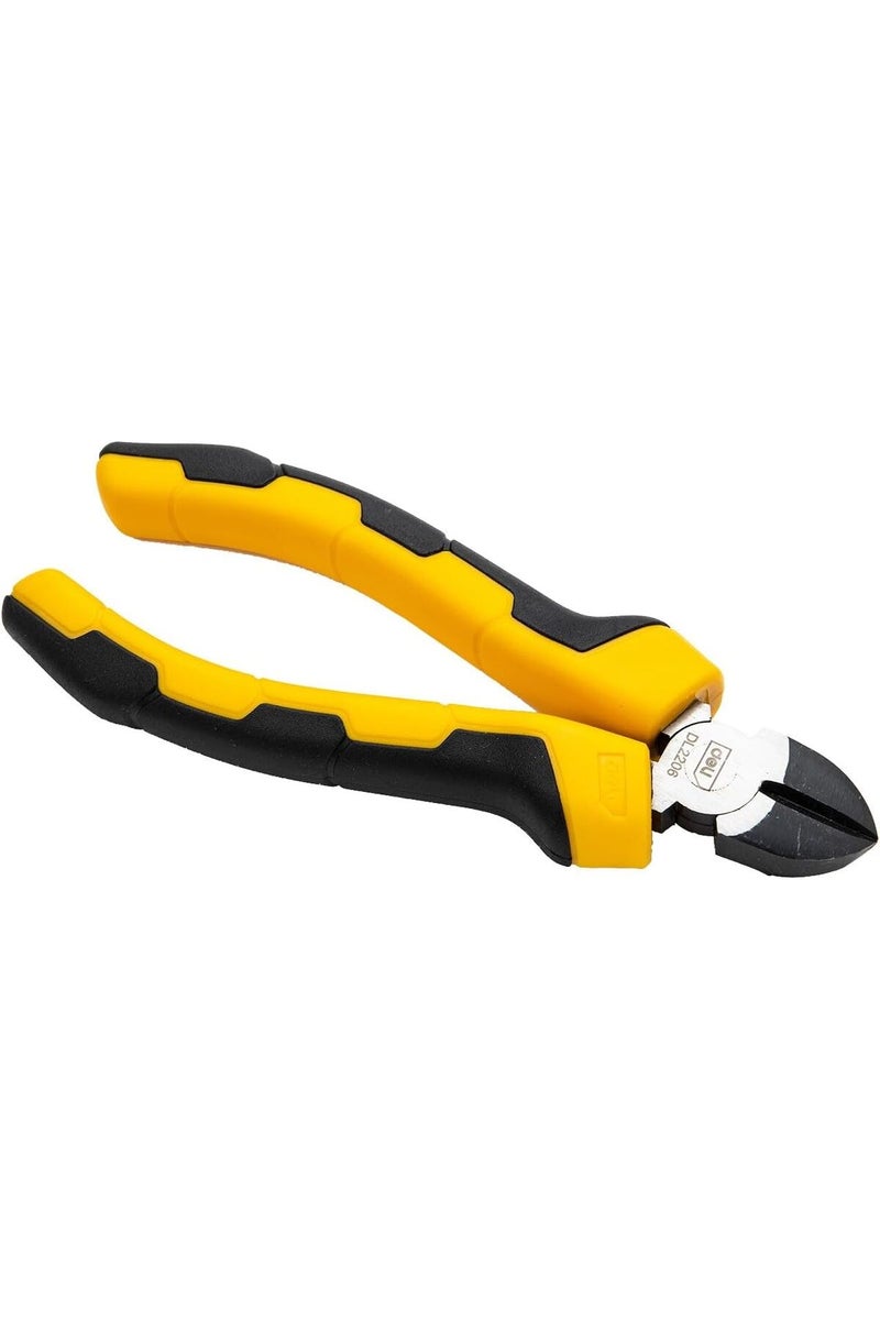 Deli 6 Inch Diagonal Cutting Pliers, Black/Yellow - Image 3