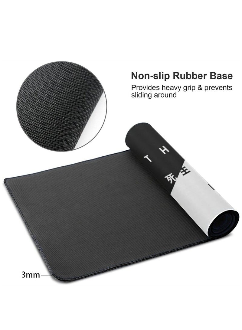 Gaming Mouse Pad Black and White Cherry Blossom,Extended Large Mouse Mat Desk Pad, Stitched Edges Mousepad, Long Non-Slip Rubber Base Mice Pad - Image 5