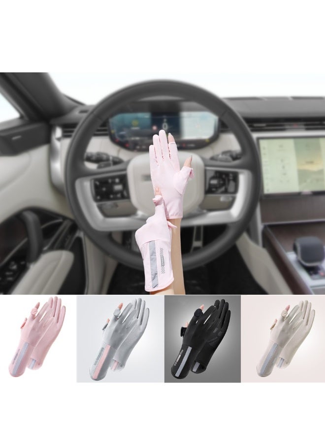 نيبمينينت قفازات نسائية، قفازات قيادة، قفازات طويلة لحماية الشمس مضادة للانزلاق، حماية من الأشعة فوق البنفسجية صيفية - Image 3