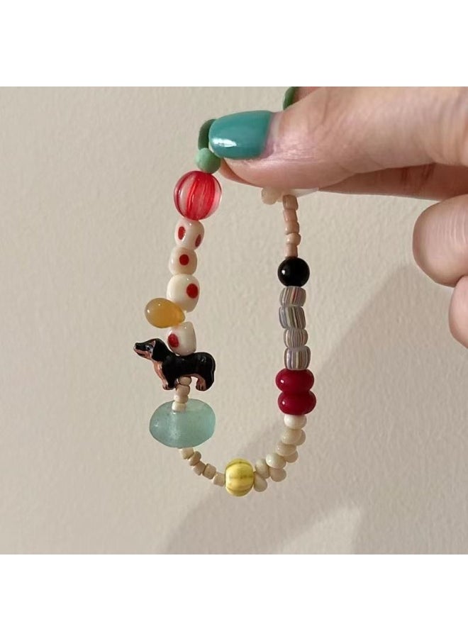 NIBEMINENT Phone Charm/ Chain Strap for Women Girls, Forest Themed Sweetness And Cuteness Cell Phone Case Lanyard Wrist Strap 