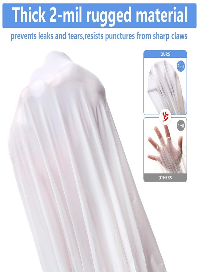 بيلينلين أكياس رمل القطط من بيلينلين، 25 كيسًا، كبيرة الحجم (37 × 19 بوصة)، مزودة برباط سحب، سميكة للغاية، مصممة لصناديق فضلات القطط، شديدة التحمل لسهولة التنظيف. - Image 5