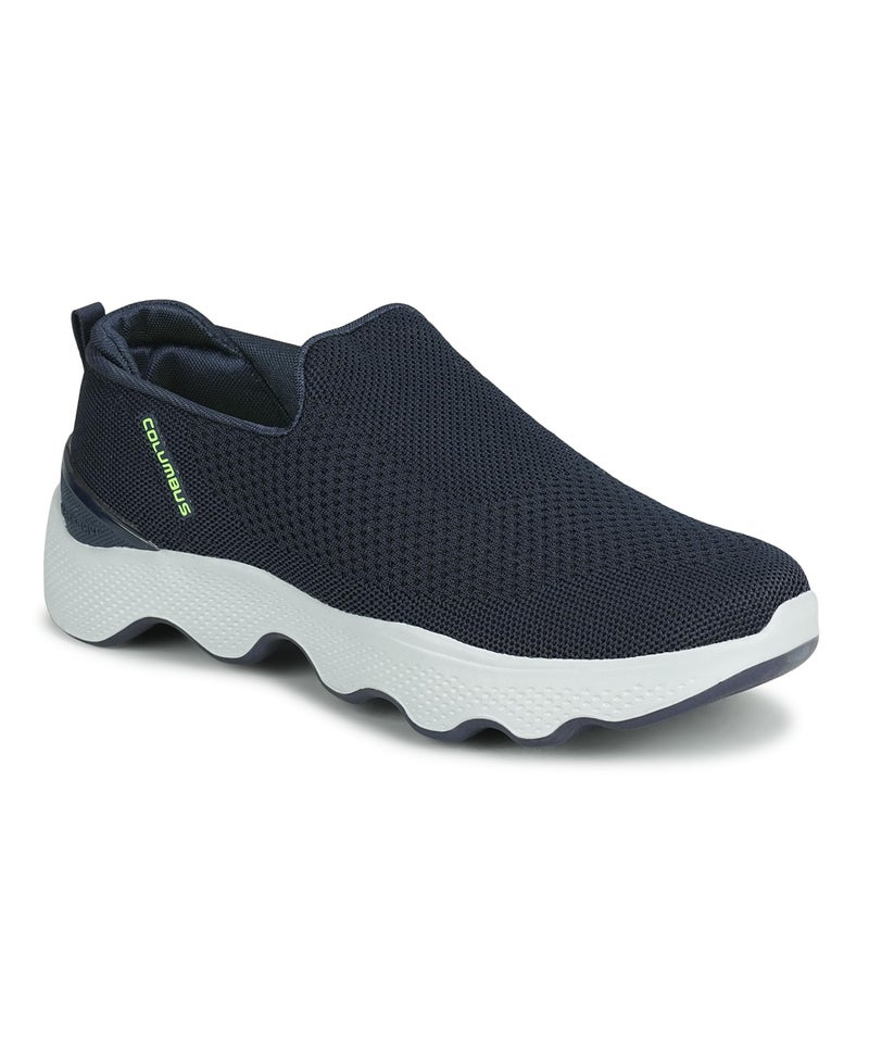 Columbus MASSAGER-01 Sports Shoes - Running Shoes|Walking Shoes| Training & Gym Shoe | Outdoors Shoe for Men (Navy & Fluorescent Green),UK-7 - Image 1