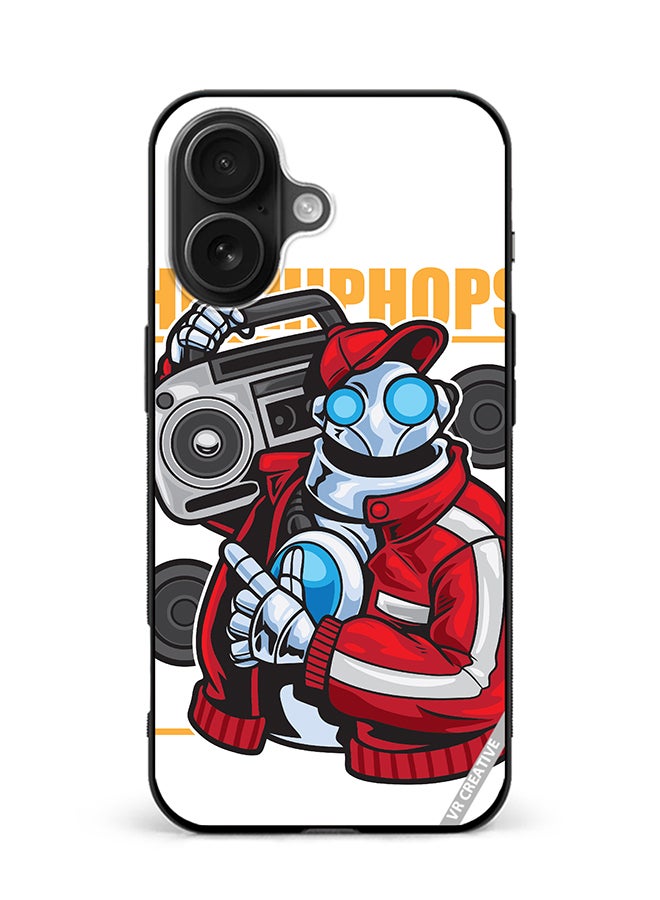 Protective Case Cover For Apple iPhone 16 Robot Dancer Design Multicolour