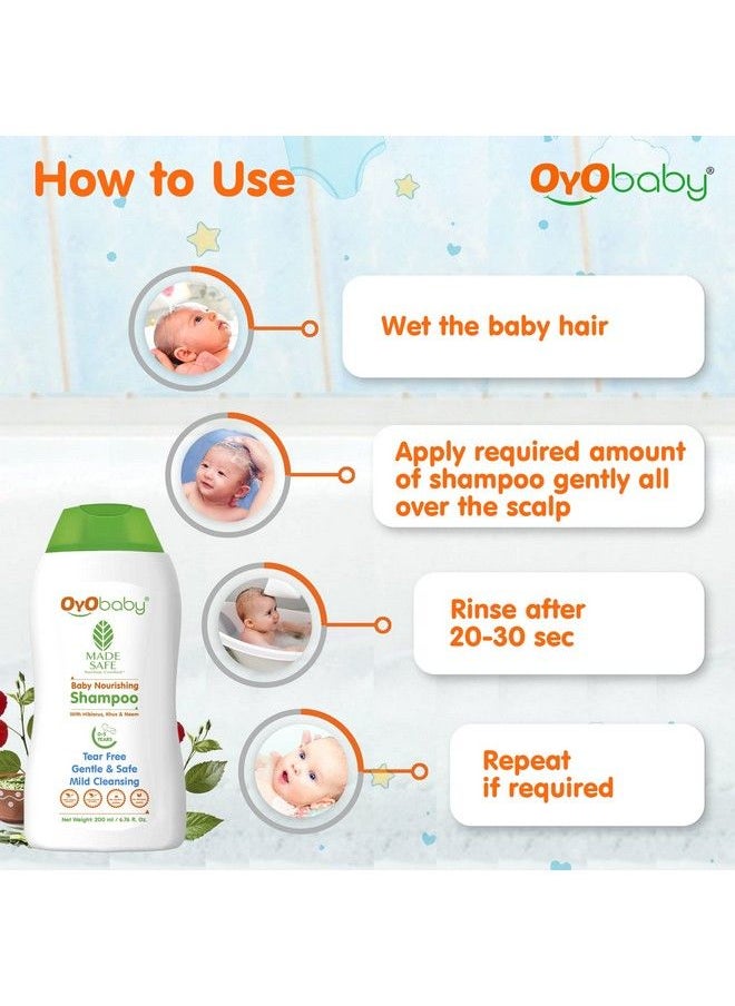 OYO BABY New Born Combo Baby Shampoo For Newborn Babies And Kachi Ghani Pure Mustard Oil For Baby Massage 200Ml Each  - Image 5