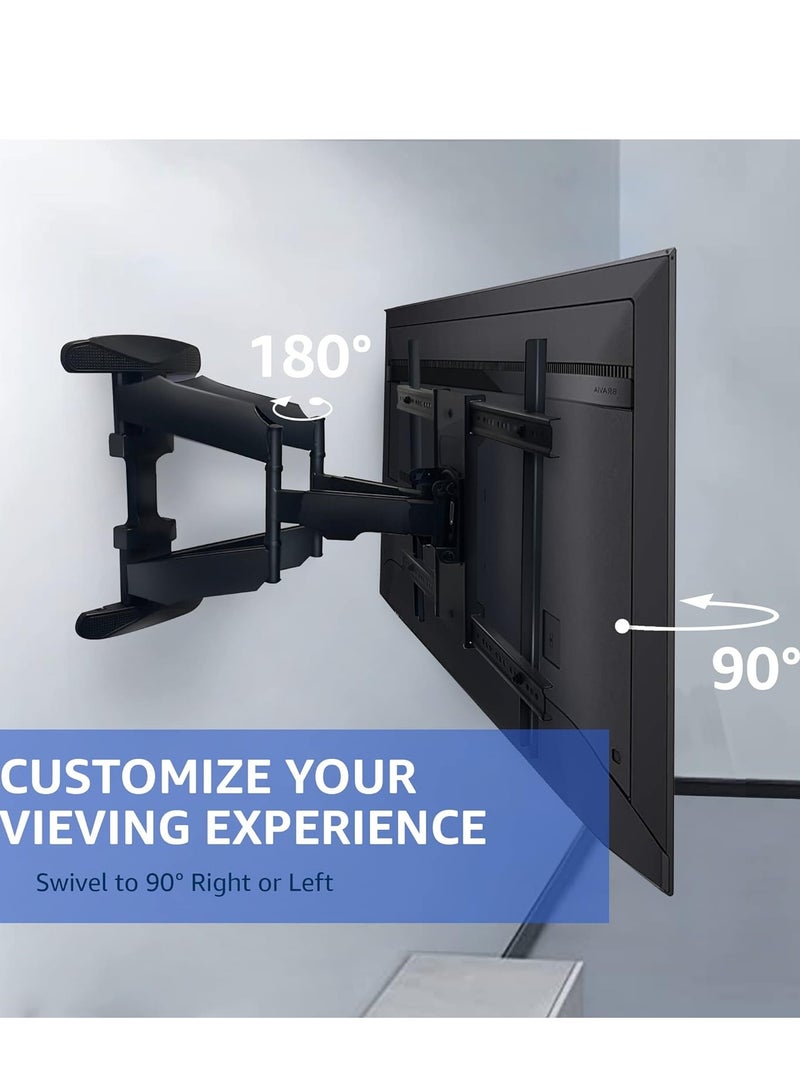 ELTRAZONE Tilting and Swivelling TV Wall Mount for Curved, Flat TVs and Monitors VESA 400 x 600 Max (32-75 Inches) 50 kg Max - TV Mount, Tilt, Swivel - Image 3