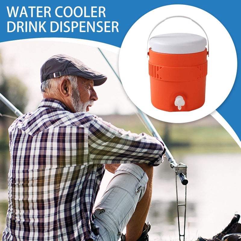 Orange Portable Water Cooler Dispenser Compact Beverage Thermal Storage Server - Image 3