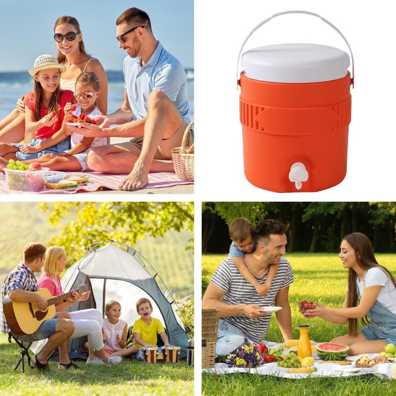 Orange Portable Water Cooler Dispenser Compact Beverage Thermal Storage Server - Image 5