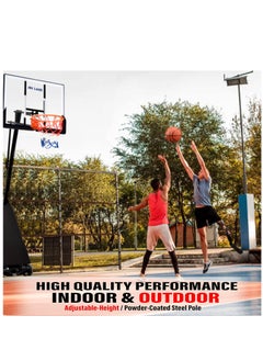Sky Land Basketball Hoop Sports Pro Size for Adults with Wheels| Adjustable Height 8-10 ft | 50" Shatterproof Acrylic Backboard| Portable Shooting Hoop Basketball System for Indoor/Outdoor  - Image 5
