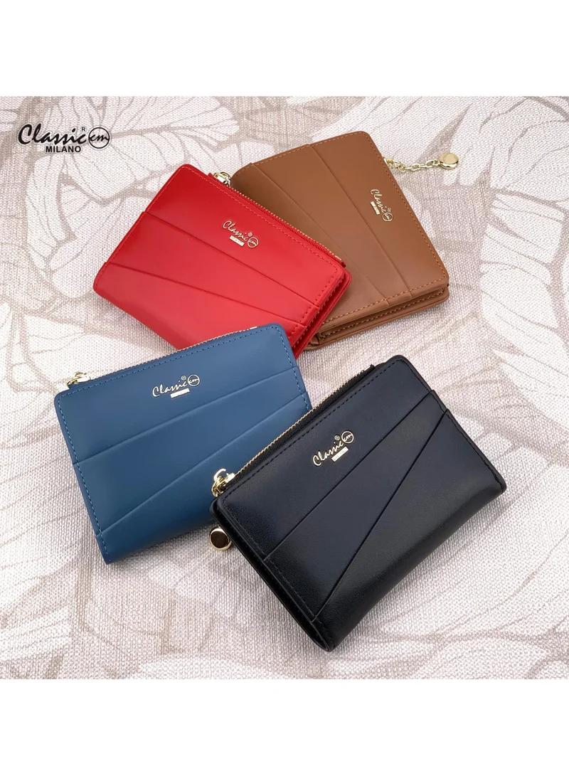 Classic Milano Brown (JFL-9-(3392)) Classic Milano Premium Faux Leather Wallet for Women with Coin Zip | Ladies Wallet Stylish Card Holder Purse | Slim Women's Wallet for Daily Use, Travel, and Gifting for Women | Best Price UAE