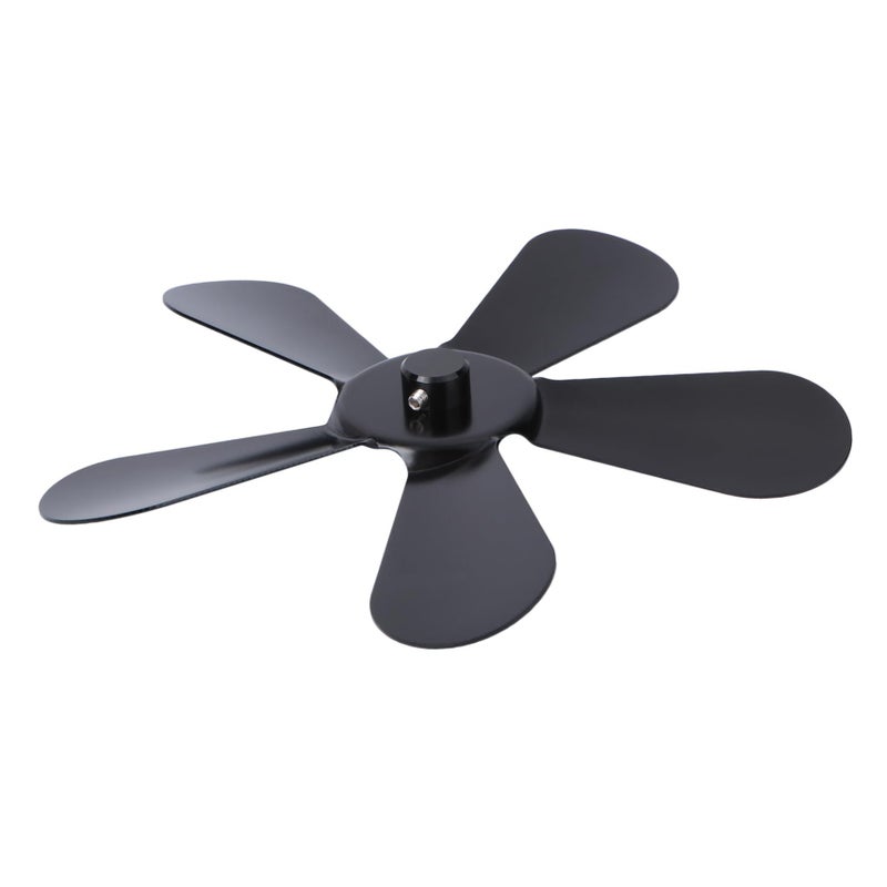 Heat Powered Fireplace Fan Black For Efficient Heat Distribution No Electricity Needed - Image 2