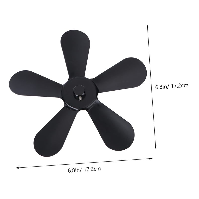 Heat Powered Fireplace Fan Black For Efficient Heat Distribution No Electricity Needed - Image 3