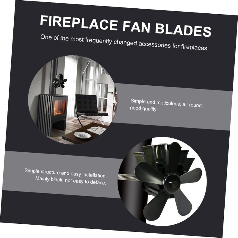 Heat Powered Fireplace Fan Black For Efficient Heat Distribution No Electricity Needed - Image 5
