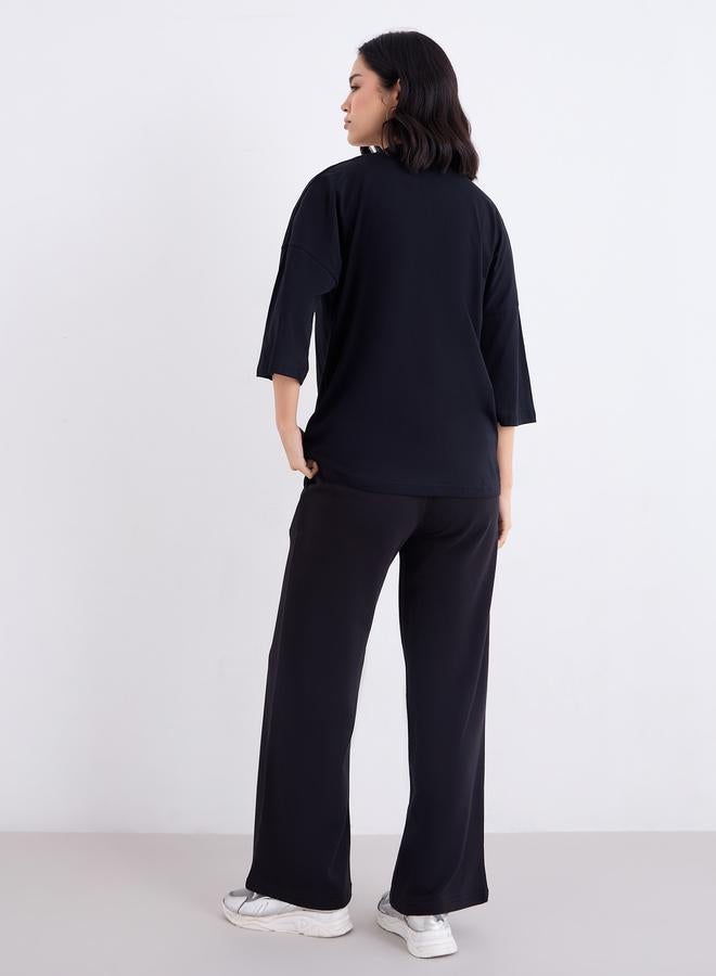 ستايلي طقم منسق من بنطال جوغر وتيشيرت فضفاض - Image 5