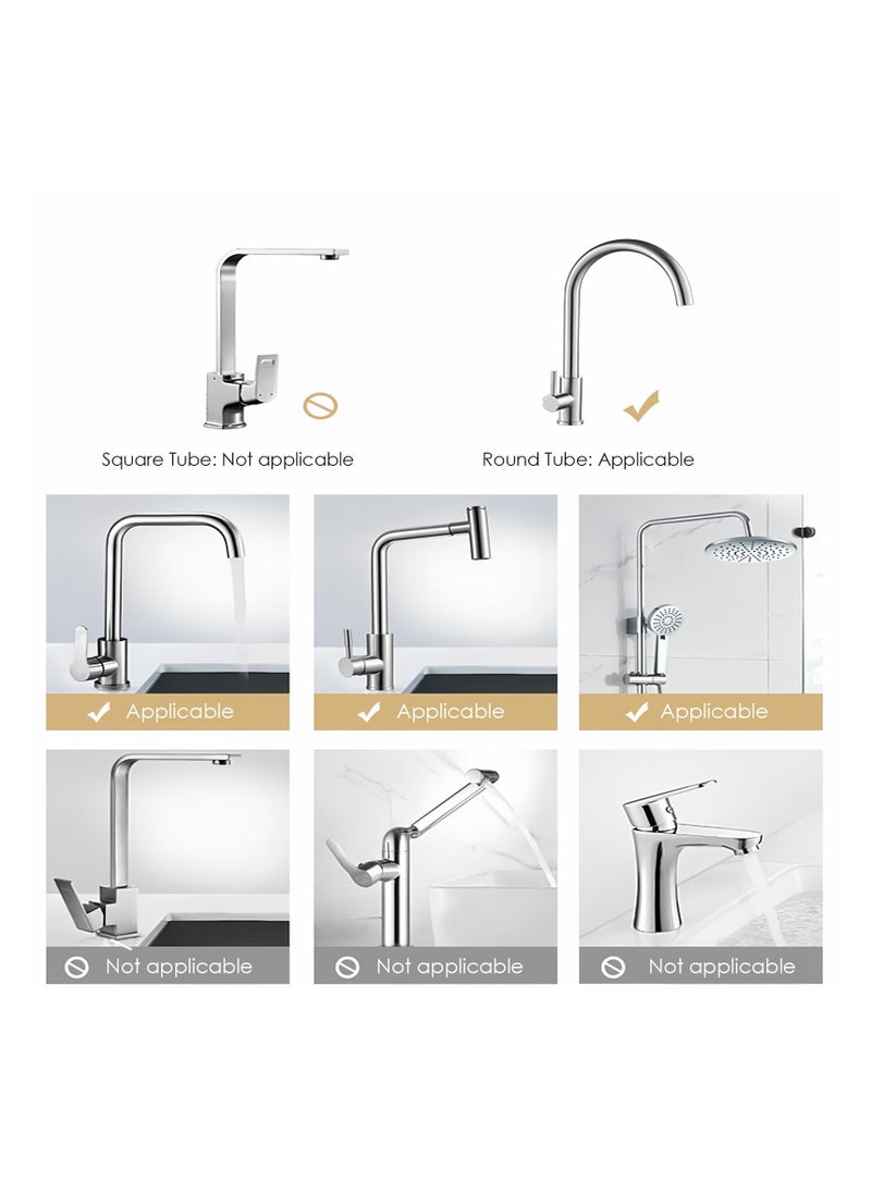 SYOSI Stainless Steel Sponge Holder for Faucet Sink, Detachable Scrub Kitchen Sink Sponge Holder Around Faucet Caddy for Bathroom, Kitchen, Sink Organizer Fits Soap, Dish, Items Storage  - Image 3