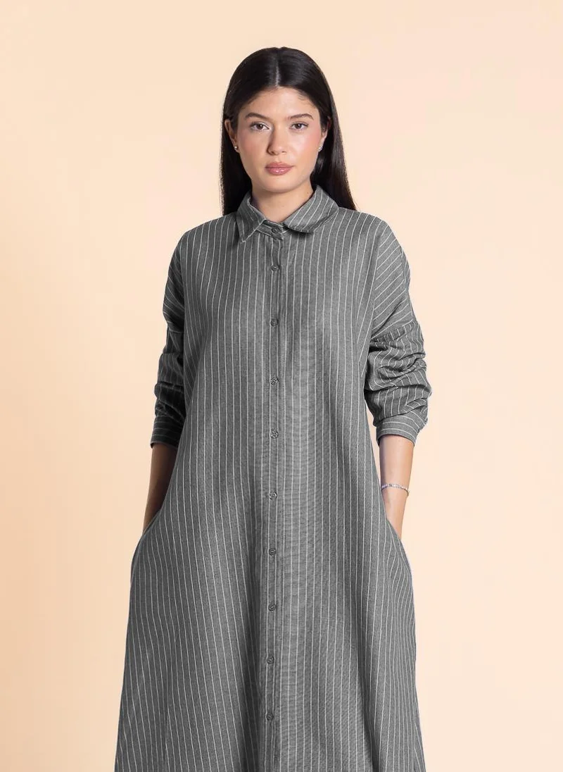 شايبس MAXI COMFORT SHIRT DRESS