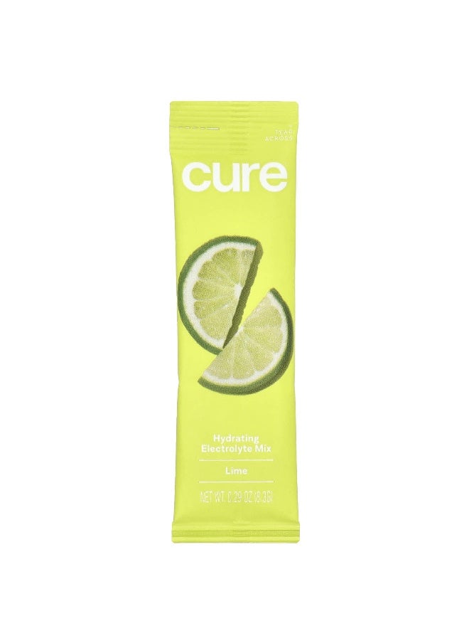 Cure Hydration Cure Hydration, Hydrating Electrolyte Mix, Lime, 14 Packets, 0.29 oz (8.3 g) Each  - Image 3