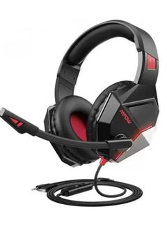 EG10 Gaming Headset for PS4,PS5,PC,Xbox One, 3D Surround Sound Headset with Microphone, Noise Cancelling, LED Light, Soft Earmuffs, Gaming Headphone with Mic for PC Headset – Red and Black